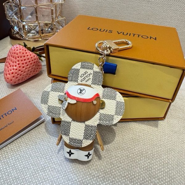 LV ヴォヤージュダミエキーホルダー モノトーン