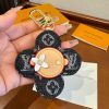 LV 編み込みモノグラムキーホルダー ブラック