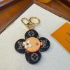 LV 編み込みモノグラムキーホルダー ブラック