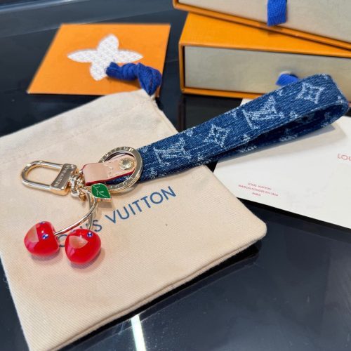 LV デニムチェリーチャーム ブルー