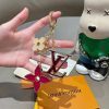 LV フラワーエナメルチャーム ピンク