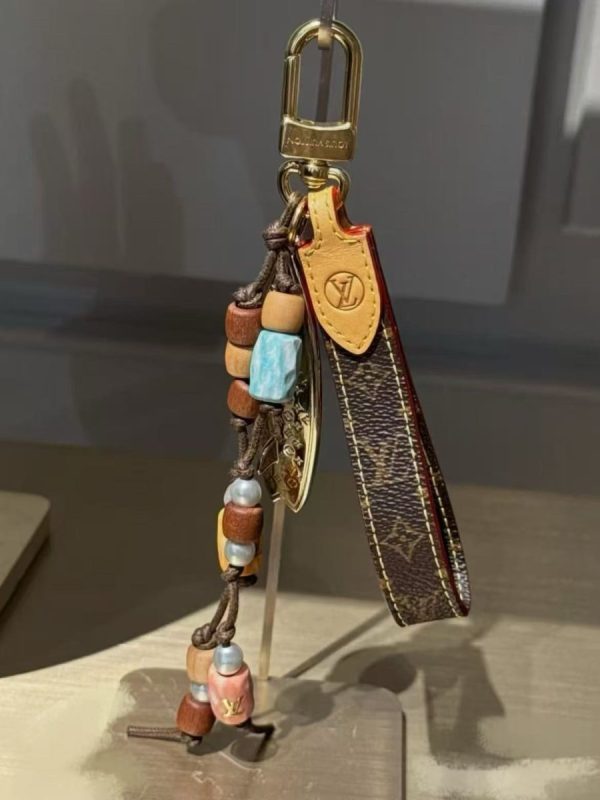 LV ビーズモノグラムチャーム ブラウン