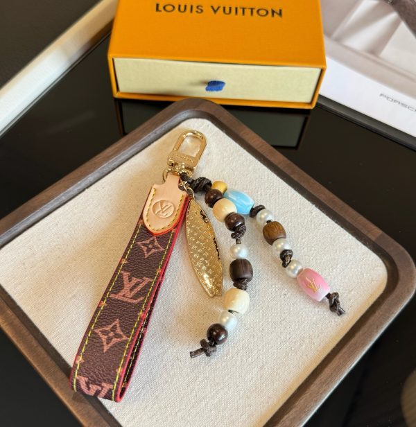 LV ビーズモノグラムチャーム ブラウン