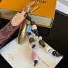 LV ビーズモノグラムチャーム ブラウン