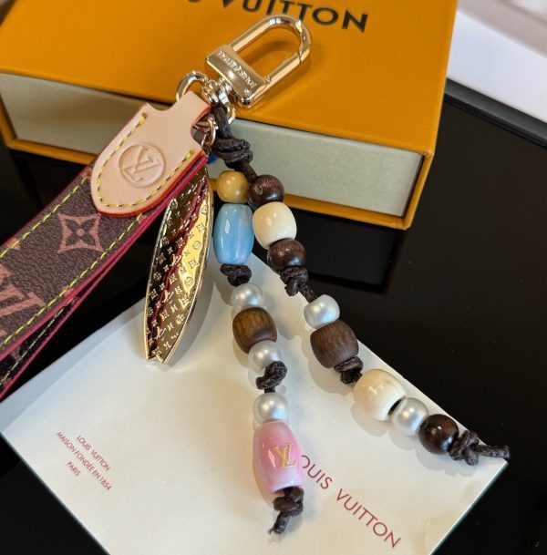 LV ビーズモノグラムチャーム ブラウン