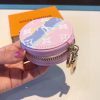 LV ドットコインパース ピンク