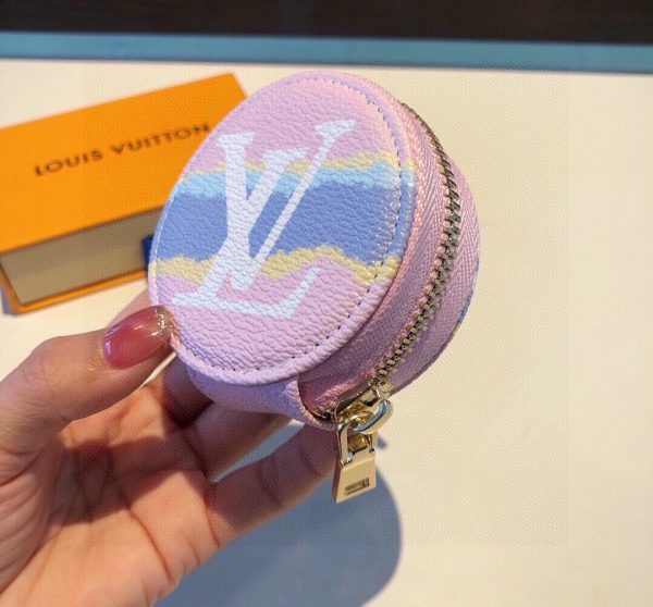 LV ドットコインパース ピンク