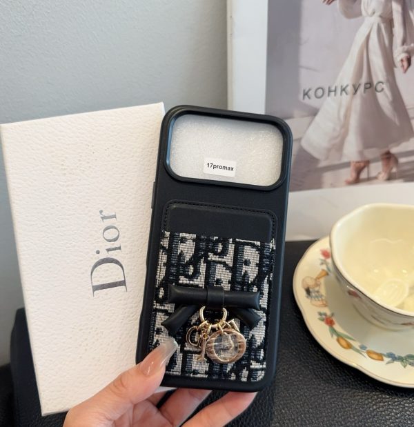 DIOR ロゴカードケース ブラックオレンジ