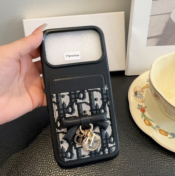 DIOR ロゴカードケース ブラックオレンジ