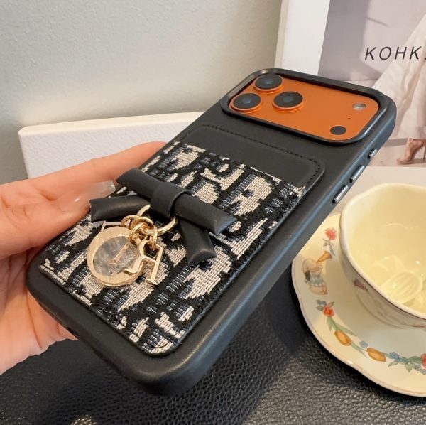 DIOR ロゴカードケース ブラックオレンジ