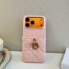 DIOR キルティングスマホケース ピンク