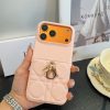 DIOR キルティングスマホケース ピンク