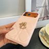 DIOR キルティングスマホケース ピンク