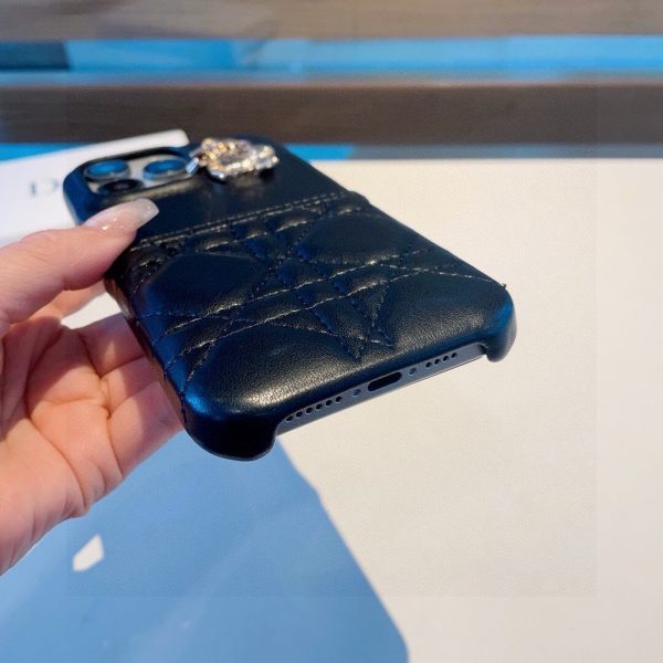 DIOR キルティングカードケース ブラック