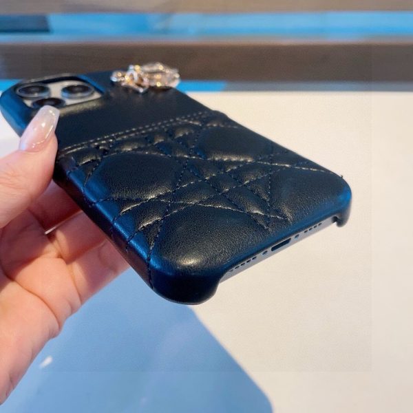 DIOR キルティングカードケース ブラック