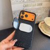 DIOR クロコ柄スマホケース ブラックオレンジ