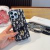 DIOR ロゴストラップケース ブラックホワイト