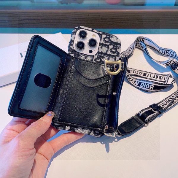 DIOR ロゴストラップケース ネイビー
