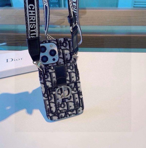13434315787145950 DIOR ロゴストラップカードケース ブラックホワイト