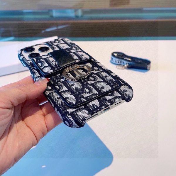 13434315792292280 DIOR ロゴストラップカードケース ブラックホワイト