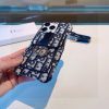 13434315793700288 DIOR ロゴストラップカードケース ブラックホワイト