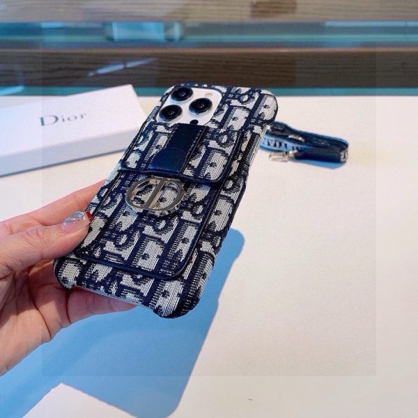13434315793700288 DIOR ロゴストラップカードケース ブラックホワイト
