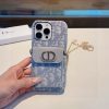 DIOR オブリックチェーンショルダーケース ブルー