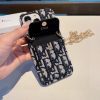 13434315829606078 DIOR オブリックチェーンショルダーケース ブラックホワイト