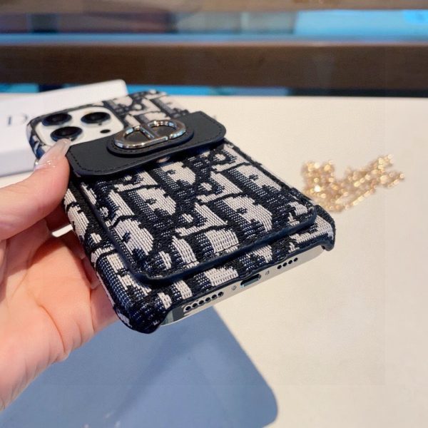 13434315830642418 DIOR オブリックチェーンショルダーケース ブラックホワイト