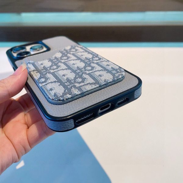 DIOR オブリックカードケース グレー