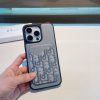 DIOR オブリックカードケース グレー