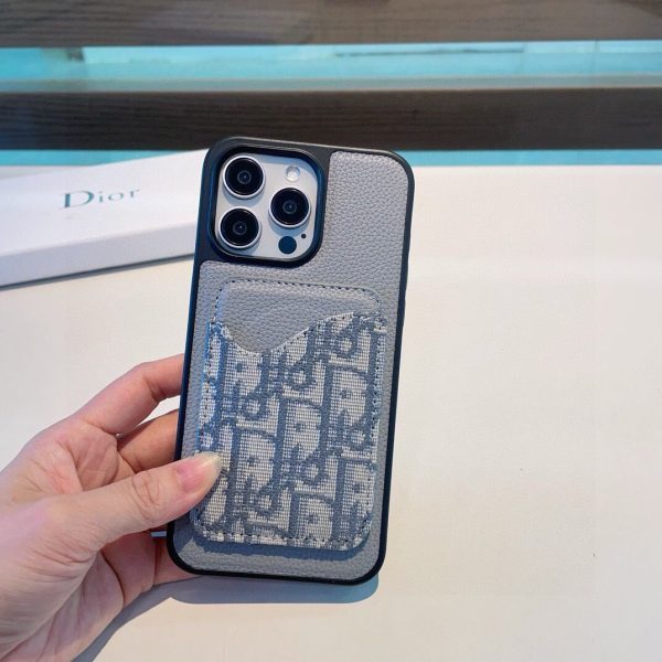 DIOR オブリックカードケース グレー