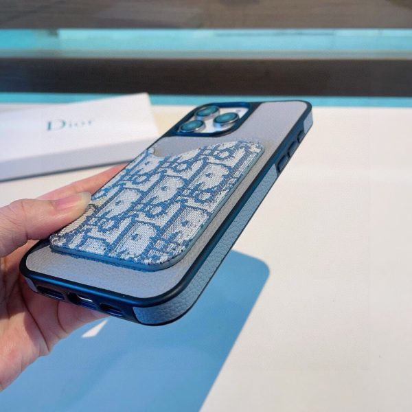 DIOR オブリックカードケース グレー