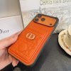 13434315953456907 DIOR 型押しカードケース ブラックオレンジ