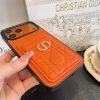 13434315955167371 DIOR 型押しカードケース ブラックオレンジ