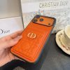 13434315956619939 DIOR 型押しカードケース ブラックオレンジ
