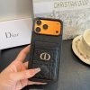13434315993599718 DIOR 型押しカードケース ブラックオレンジ
