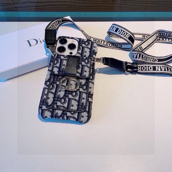 DIOR オブリックストラップケース ブラック