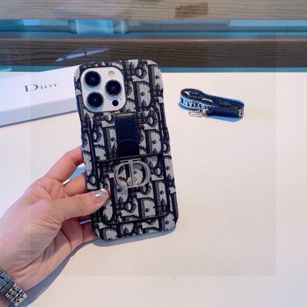 DIOR オブリックストラップケース ブラック