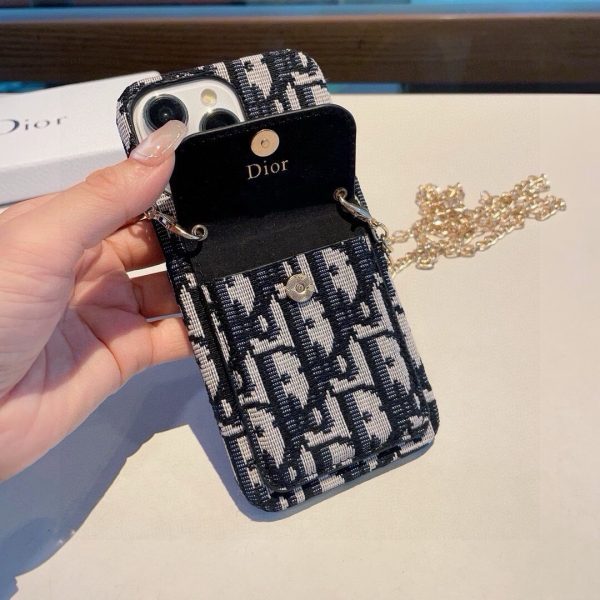 DIOR オブリックチェーンケース ブラック