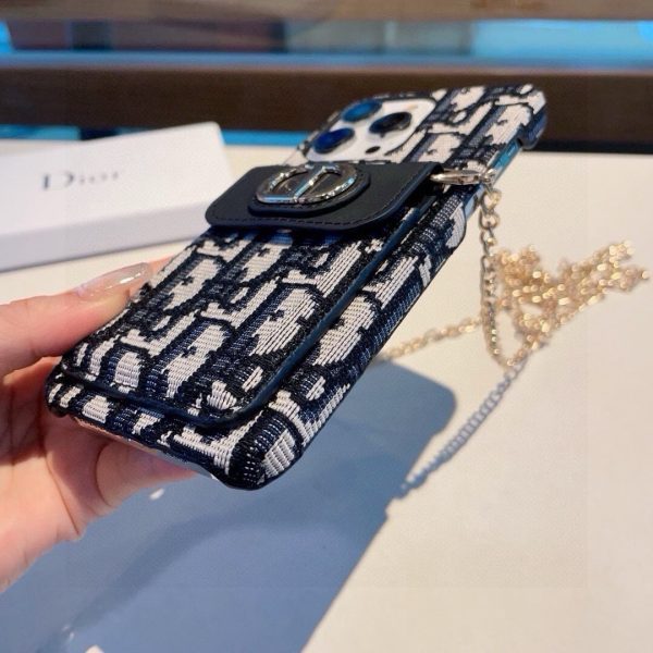 DIOR オブリックチェーンケース ブラック