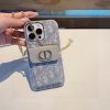 13434316114144981 DIOR オブリックチェーンケース ブルー