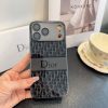 DIOR ロゴプリントスマホケース グレー