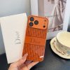 13434316257070357 DIOR ロゴプリントスマホケース オレンジ