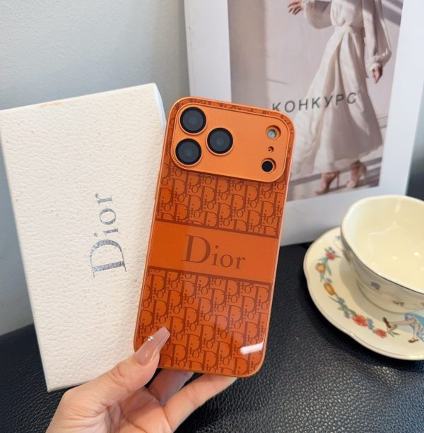 13434316257070357 DIOR ロゴプリントスマホケース オレンジ