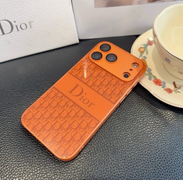 13434316258225226 DIOR ロゴプリントスマホケース オレンジ