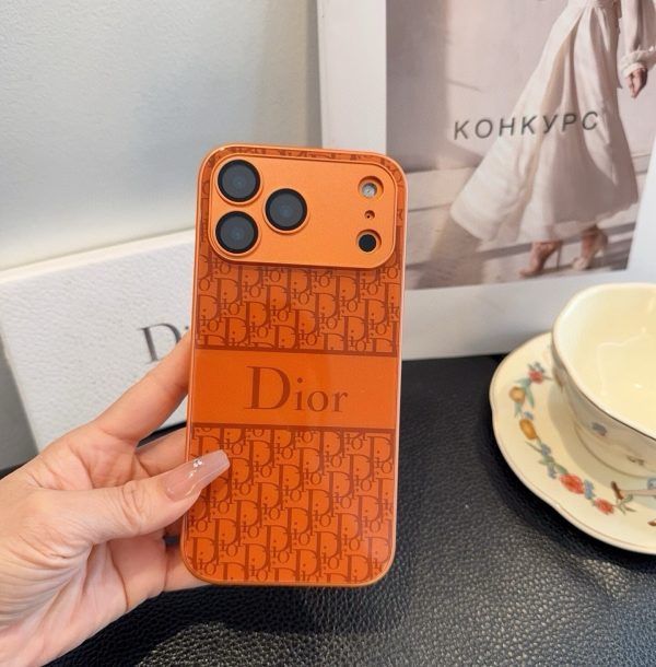 13434316266185500 DIOR ロゴプリントスマホケース オレンジ