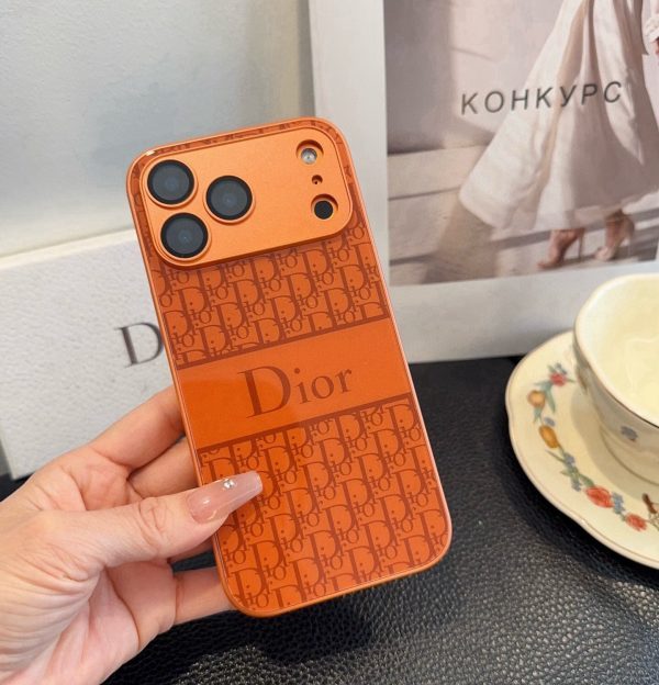 13434316267412973 DIOR ロゴプリントスマホケース オレンジ