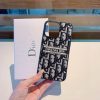 DIOR 刺繍ロゴケース グレーブラック