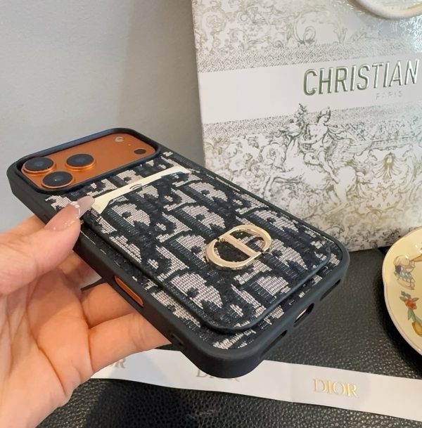 DIOR CDロゴケース グレーブルー